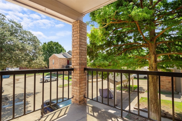 view of balcony