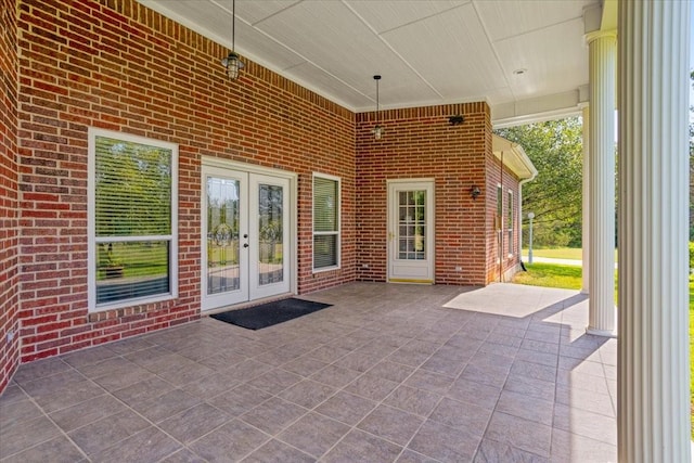 view of patio with french doors