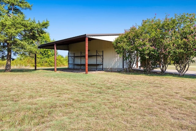 exterior space with an outdoor structure