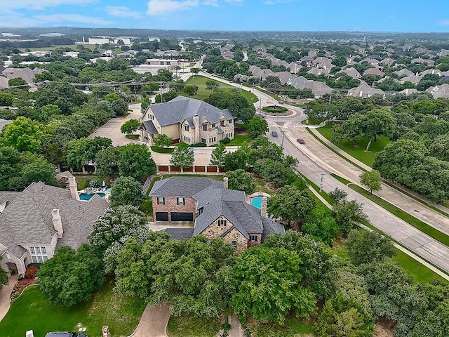 bird's eye view with a residential view