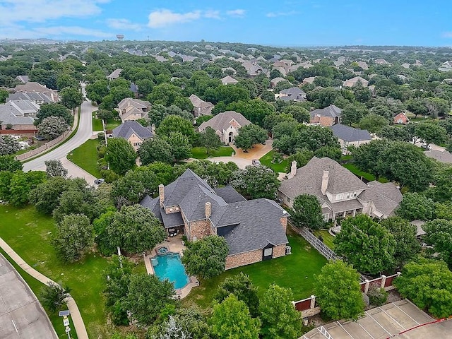 bird's eye view featuring a residential view