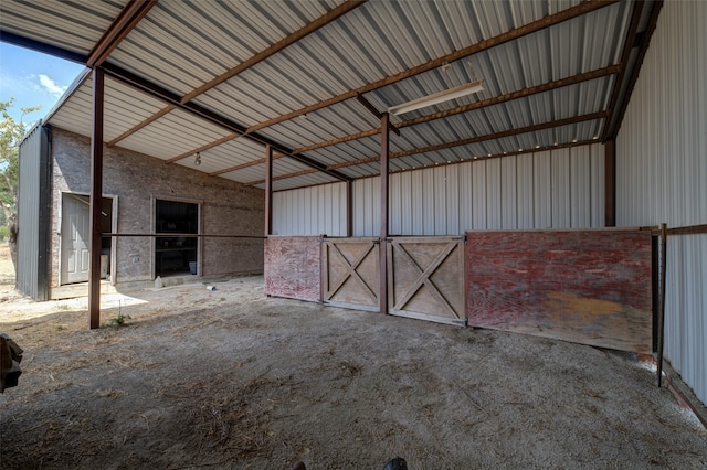 view of horse barn