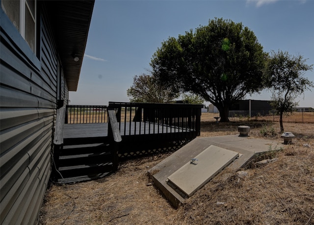 exterior space with a wooden deck