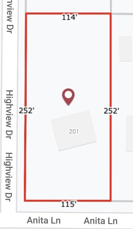201 Anita Ln, Waxahachie, TX 75165 - map / location of property area