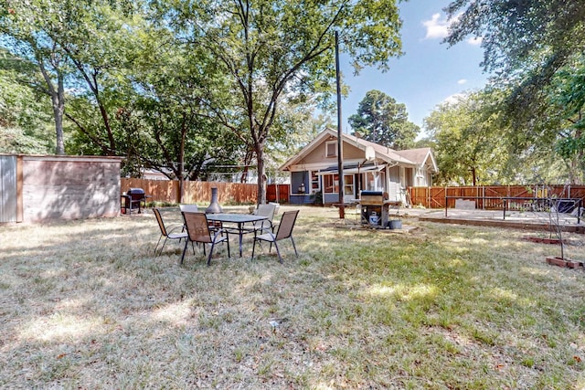 view of yard with a patio