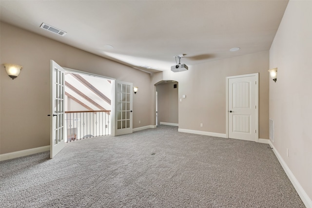 view of carpeted spare room