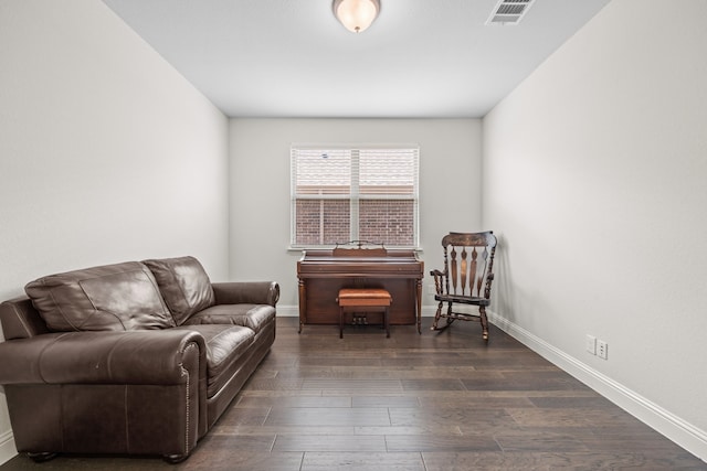 interior space featuring dark hardwood / wood-style flooring