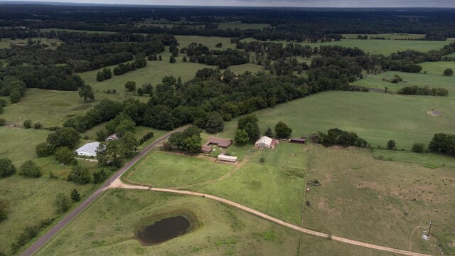 aerial view with a rural view