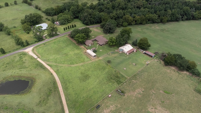 aerial view featuring a rural view