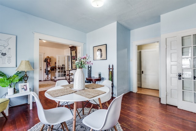 dining room featuring dark hardwood / wood-style floors