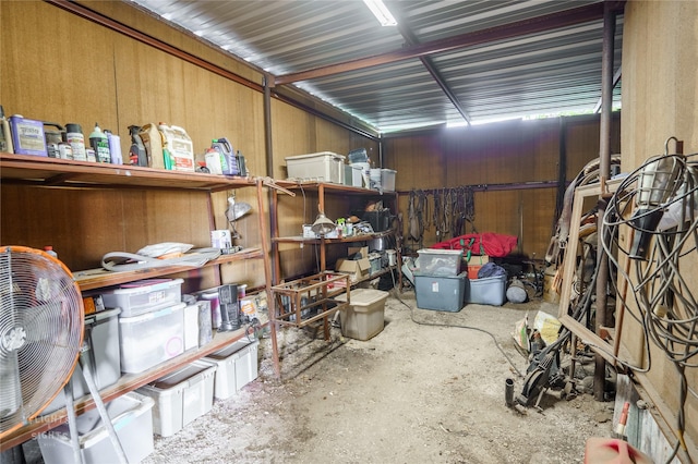 view of storage area