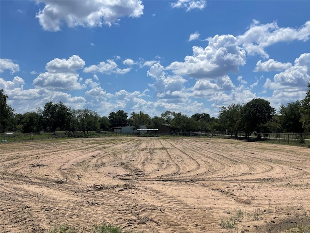 view of yard with a rural view