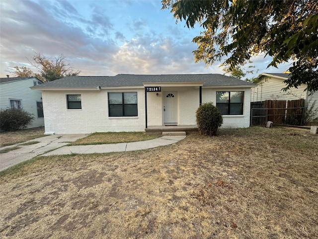 view of ranch-style house