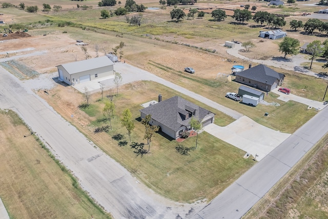 bird's eye view with a rural view