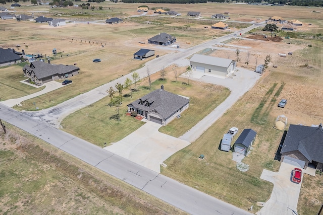 bird's eye view with a rural view