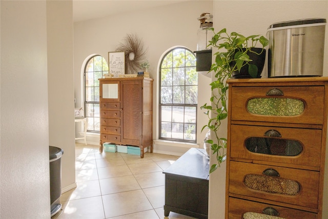 view of tiled foyer entrance