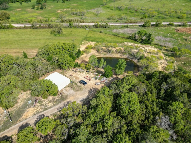 drone / aerial view with a rural view