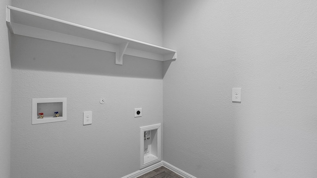 laundry room featuring electric dryer hookup, washer hookup, and hookup for a gas dryer