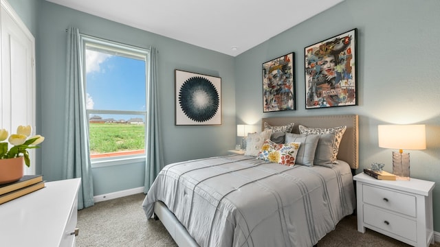 view of carpeted bedroom