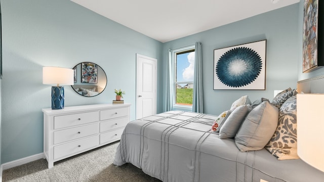 view of carpeted bedroom