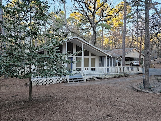 view of front of home with a porch