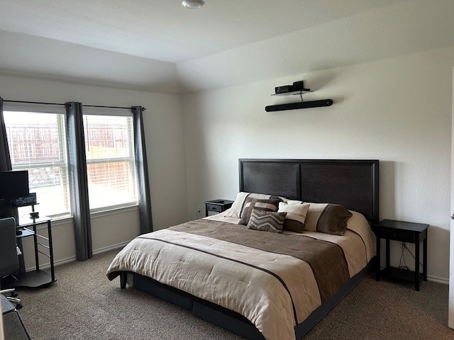 bedroom featuring carpet