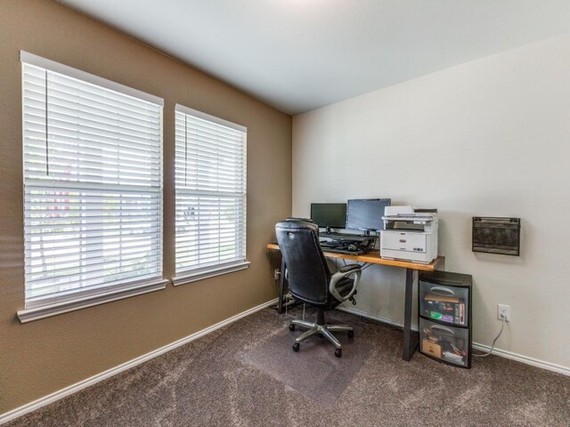 view of carpeted office