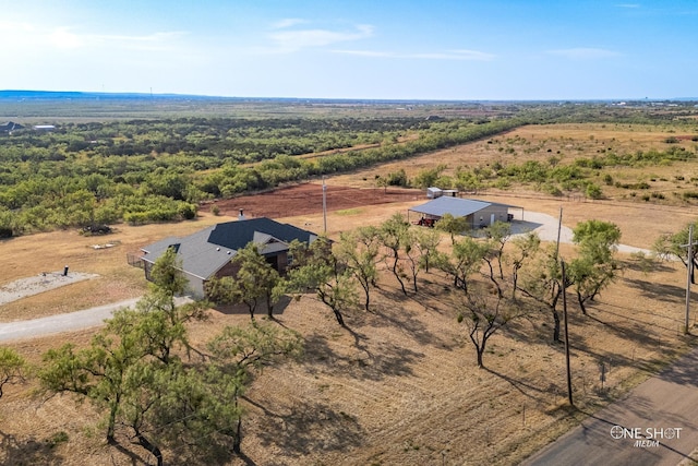 bird's eye view featuring a rural view