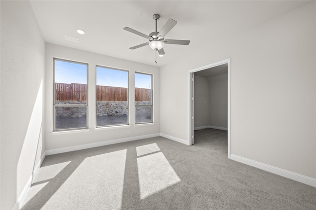 2001 Rockwood Ln, Mansfield, TX 76063 - carpeted empty room with ceiling fan, baseboards, and recessed lighting