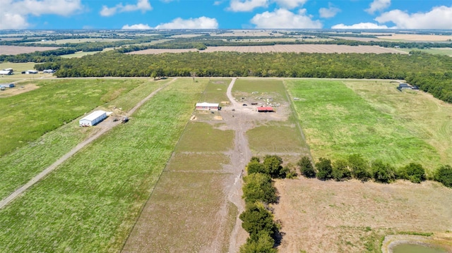 bird's eye view featuring a rural view