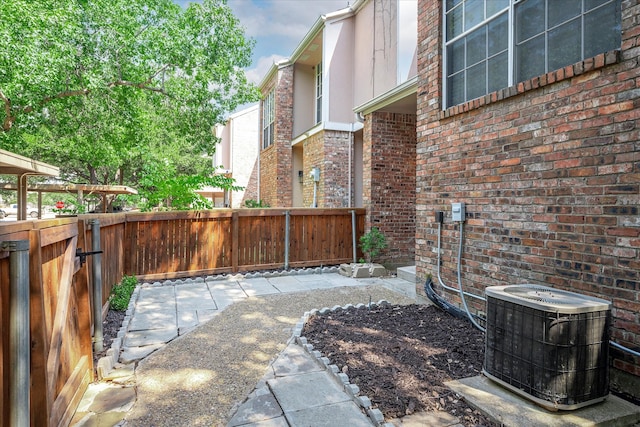 view of patio / terrace featuring central AC