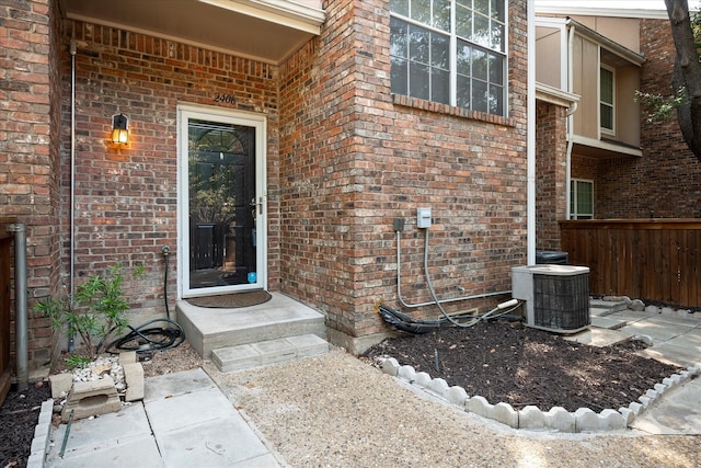 entrance to property with central air condition unit