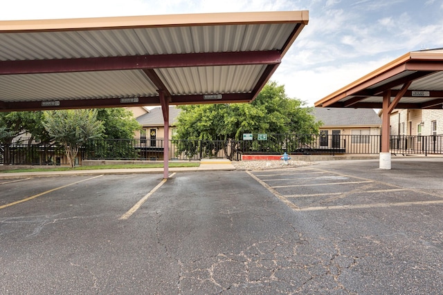 view of parking / parking lot