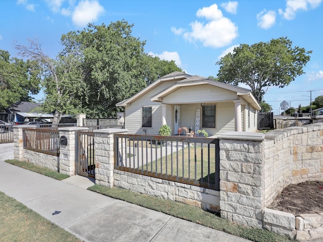 bungalow featuring a porch