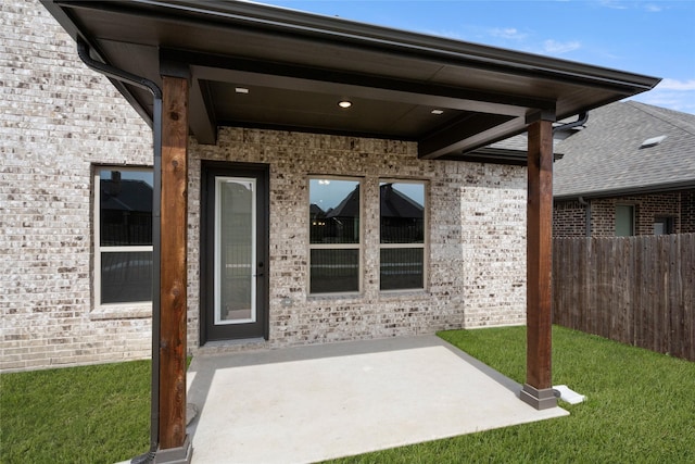 view of patio with fence