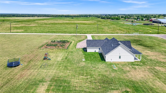 bird's eye view with a rural view