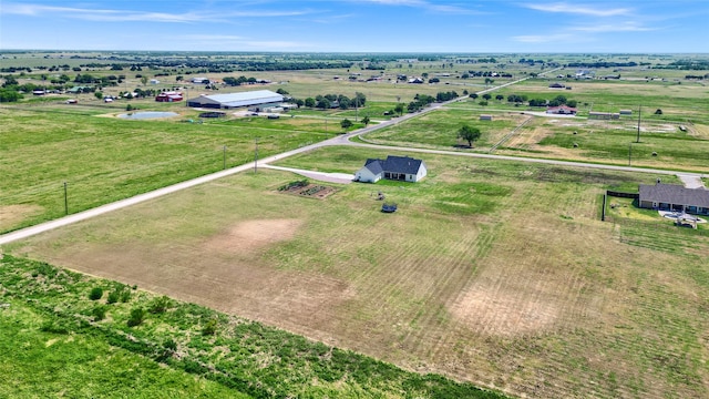 aerial view with a rural view