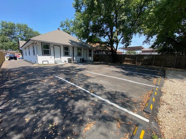 view of front of property featuring central AC unit