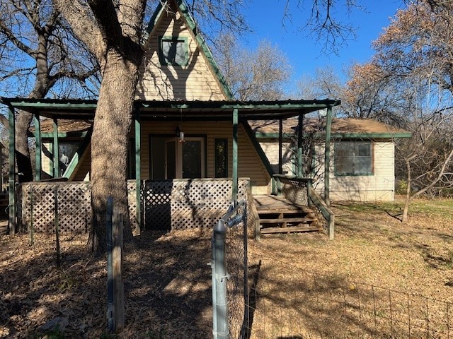 exterior space with a deck