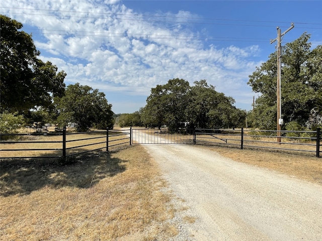 view of street featuring a rural view