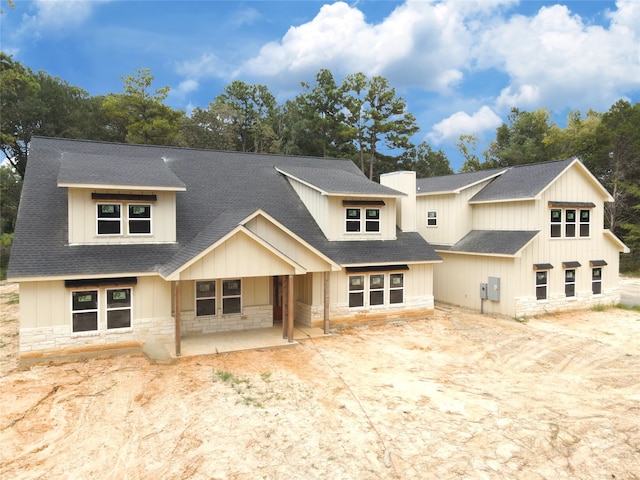 view of front of home with a patio