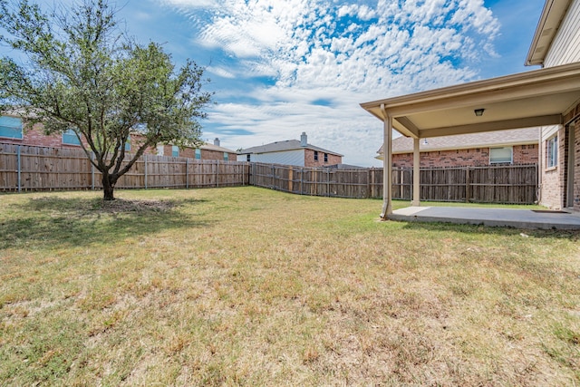 view of yard with a patio