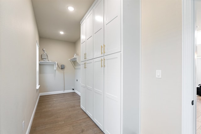 spacious closet with light wood-type flooring