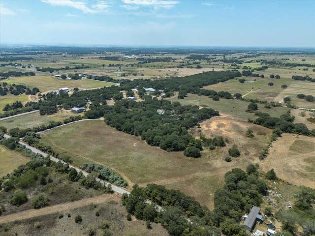 drone / aerial view with a rural view