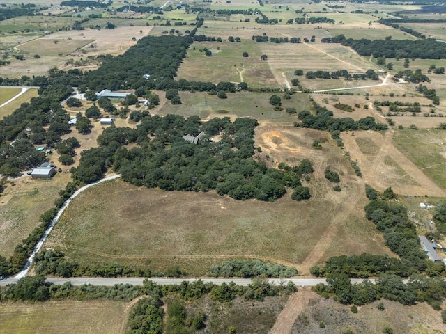 drone / aerial view featuring a rural view