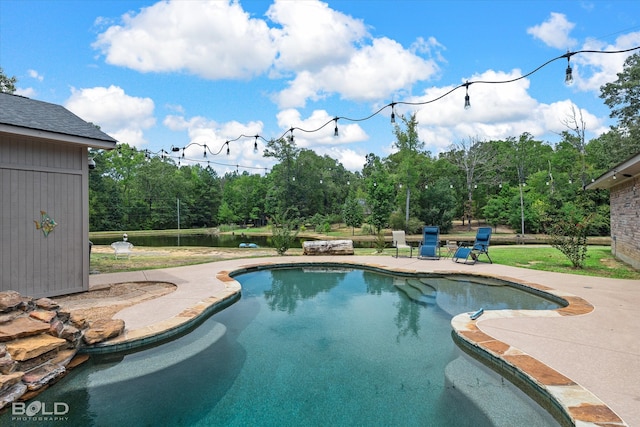 view of pool with a patio area