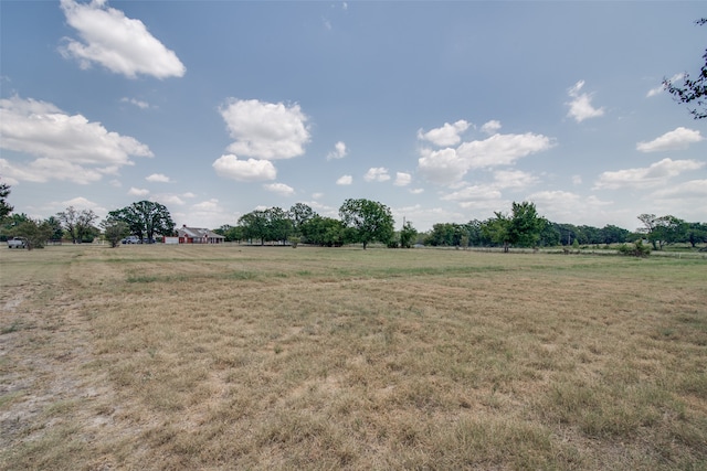 view of yard with a rural view