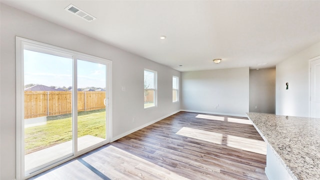 interior space featuring wood-type flooring