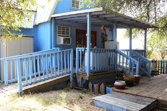 deck with cooling unit