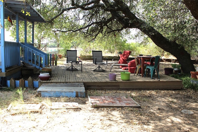 view of wooden deck